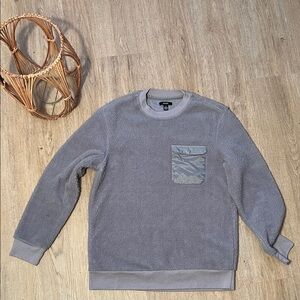 Alfani Gray Crewneck Sweater with Pocket